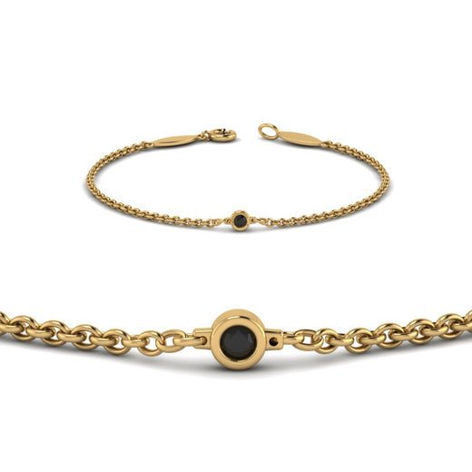 single-chain-bracelet-with-black-diamond-in-14k-yellow-gold-fdbr651576gblackangle2-nl-yg