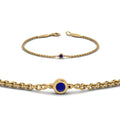 Thumbnail 72 - single-diamond-chain-bracelet-with-blue-sapphire-in-14k-yellow-gold-fdbr651576gsablangle2-nl-yg