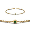 Load image into Gallery viewer, single-diamond-chain-bracelet-with-emerald-in-14k-yellow-gold-fdbr651576gemgrangle2-nl-yg