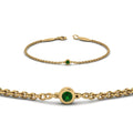 Thumbnail 81 - single-diamond-chain-bracelet-with-emerald-in-14k-yellow-gold-fdbr651576gemgrangle2-nl-yg