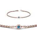 Thumbnail 26 - single-diamond-chain-bracelet-with-ice-blue-topaz-in-14k-rose-gold-fdbr651576gicbltoangle2-nl-rg