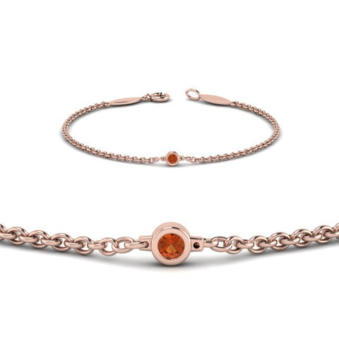 single-diamond-chain-bracelet-with-orange-sapphire-in-14k-rose-gold-fdbr651576gsaorangle2-nl-rg