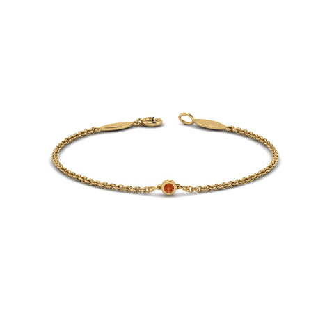single-diamond-chain-bracelet-with-orange-sapphire-in-14k-yellow-gold-fdbr651576gsaor-nl-yg