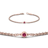 Load image into Gallery viewer, single-diamond-chain-bracelet-with-pink-sapphire-in-14k-rose-gold-fdbr651576gsadrpiangle2-nl-rg