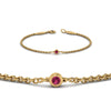 Load image into Gallery viewer, single-diamond-chain-bracelet-with-pink-sapphire-in-14k-yellow-gold-fdbr651576gsadrpiangle2-nl-yg