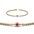 Thumbnail 75 - single-diamond-chain-bracelet-with-pink-sapphire-in-14k-yellow-gold-fdbr651576gsadrpiangle2-nl-yg