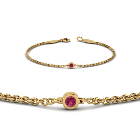 single-diamond-chain-bracelet-with-pink-sapphire-in-14k-yellow-gold-fdbr651576gsadrpiangle2-nl-yg