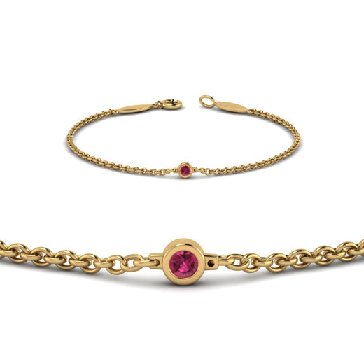 single-diamond-chain-bracelet-with-pink-sapphire-in-14k-yellow-gold-fdbr651576gsadrpiangle2-nl-yg