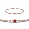 Load image into Gallery viewer, single-diamond-chain-bracelet-with-ruby-in-14k-rose-gold-fdbr651576grudrangle2-nl-rg
