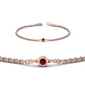 Thumbnail 23 - single-diamond-chain-bracelet-with-ruby-in-14k-rose-gold-fdbr651576grudrangle2-nl-rg