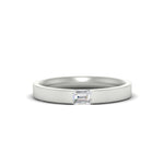 Load image into Gallery viewer, single-emerald-diamond-mens-wedding-band-in-white-gold-FD11266EMB-NL-WG
