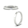 Load image into Gallery viewer, single-emerald-diamond-mens-wedding-band-in-white-gold-FD11266EMBANGLE3-NL-WG
