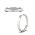 Load image into Gallery viewer, single-emerald-diamond-mens-wedding-band-in-white-gold-FD11266EMBANGLE3-NL-WG
