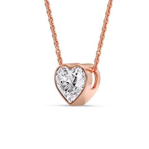 Solitaire Bezel Heart Shape Pendant