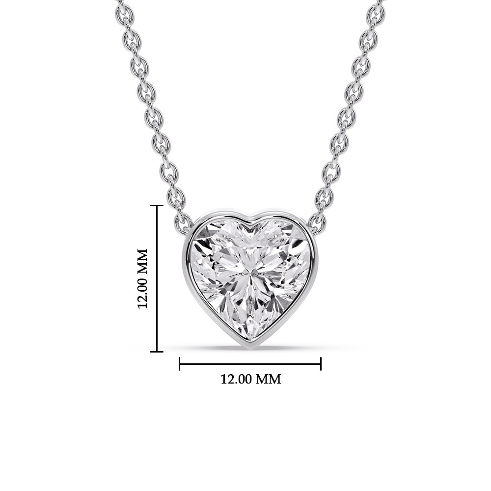 Solitaire Bezel Heart Shape Pendant