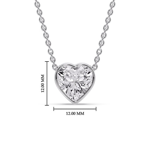 Solitaire Bezel Heart Shape Pendant