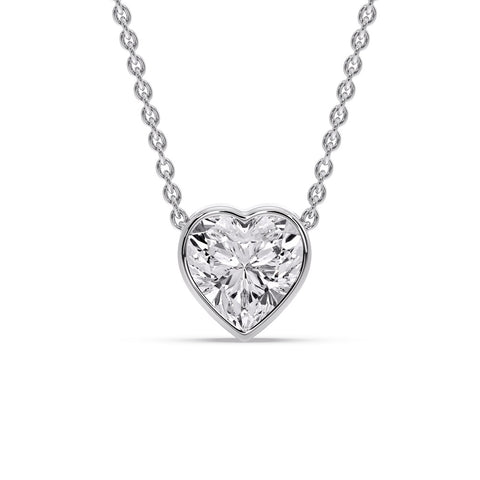 Solitaire Bezel Heart Shape Pendant
