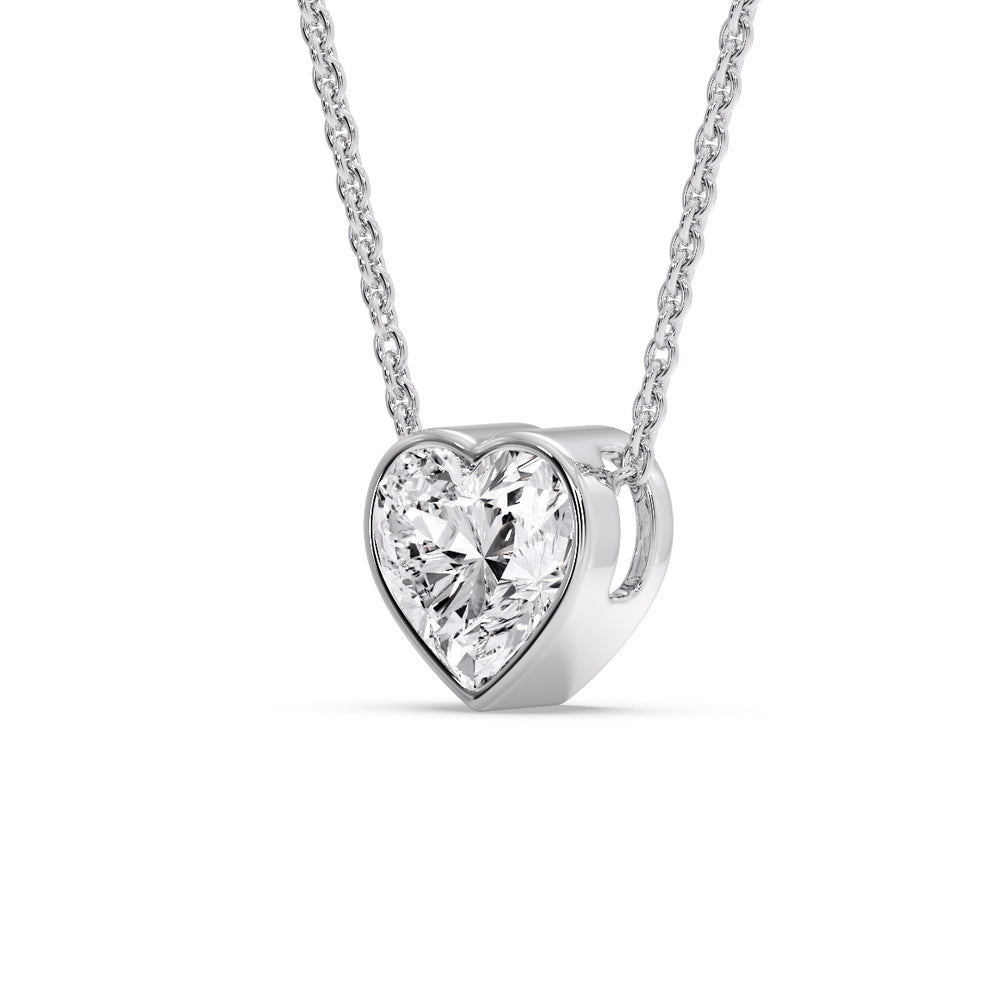Solitaire Bezel Heart Shape Pendant