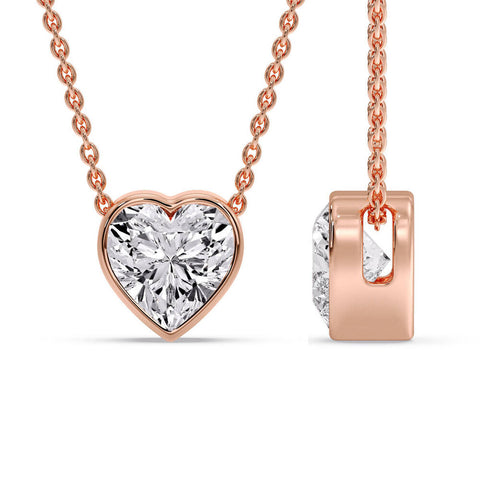 Solitaire Bezel Heart Shape Pendant
