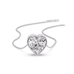 Load image into Gallery viewer, Solitaire Bezel Heart Shape Pendant
