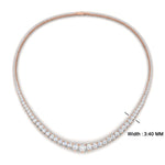 Load image into Gallery viewer, single-line-9-carat-tennis-diamond-necklace-in-FDNK11299RO-ANGLE1-9.00CT-NL-RG
