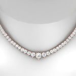 Load image into Gallery viewer, single-line-9-carat-tennis-diamond-necklace-in-FDNK11299RO-ANGLE1-9.00CT-NL-RG