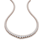 Load image into Gallery viewer, single-line-9-carat-tennis-diamond-necklace-in-FDNK11299RO-ANGLE1-9.00CT-NL-RG