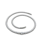 Load image into Gallery viewer, single-line-9-carat-tennis-diamond-necklace-in-FDNK11299RO-ANGLE1-9.00CT-NL-WG