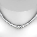 Load image into Gallery viewer, single-line-9-carat-tennis-diamond-necklace-in-FDNK11299RO-ANGLE1-9.00CT-NL-WG