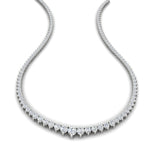 Load image into Gallery viewer, single-line-9-carat-tennis-diamond-necklace-in-FDNK11299RO-ANGLE1-9.00CT-NL-WG