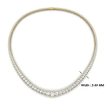 Load image into Gallery viewer, single-line-9-carat-tennis-diamond-necklace-in-FDNK11299RO-ANGLE1-9.00CT-NL-YG