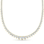Load image into Gallery viewer, single-line-9-carat-tennis-diamond-necklace-in-FDNK11299RO-ANGLE1-9.00CT-NL-YG