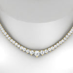 Load image into Gallery viewer, single-line-9-carat-tennis-diamond-necklace-in-FDNK11299RO-ANGLE1-9.00CT-NL-YG