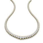 Load image into Gallery viewer, single-line-9-carat-tennis-diamond-necklace-in-FDNK11299RO-ANGLE1-9.00CT-NL-YG
