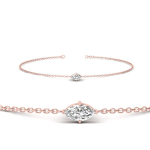 Marquise Cut Diamond Chain Bracelet