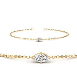 Marquise Cut Diamond Chain Bracelet