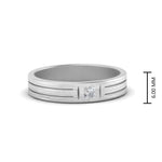 Load image into Gallery viewer, Single Princess Cut Inlay Mens Ring
