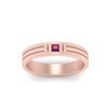 Load image into Gallery viewer, Single Princess Cut Inlay Mens Ring
