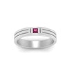 Load image into Gallery viewer, Single Princess Cut Inlay Mens Ring