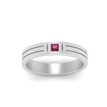 Load image into Gallery viewer, Single Princess Cut Inlay Mens Ring
