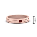 Load image into Gallery viewer, Single Princess Cut Inlay Mens Ring
