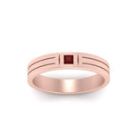 Load image into Gallery viewer, Single Princess Cut Inlay Mens Ring
