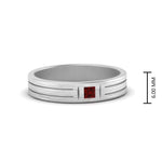 Load image into Gallery viewer, Single Princess Cut Inlay Mens Ring
