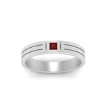 Load image into Gallery viewer, Single Princess Cut Inlay Mens Ring
