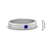 Load image into Gallery viewer, Single Princess Cut Inlay Mens Ring
