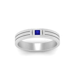 Load image into Gallery viewer, Single Princess Cut Inlay Mens Ring
