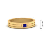 Load image into Gallery viewer, Single Princess Cut Inlay Mens Ring
