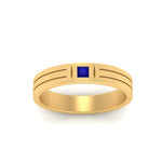 Load image into Gallery viewer, Single Princess Cut Inlay Mens Ring
