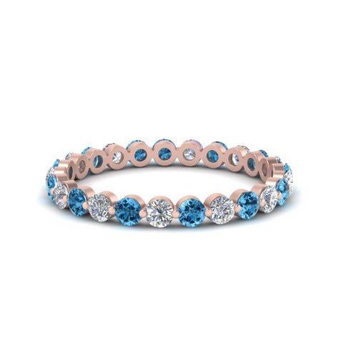 0.75 Ct Round Cut Common Prong Diamond Eternity Band