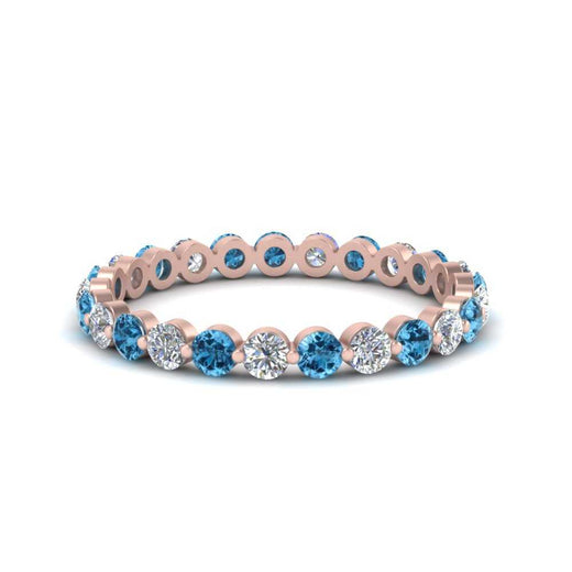 0.75 Ct Round Cut Common Prong Diamond Eternity Band